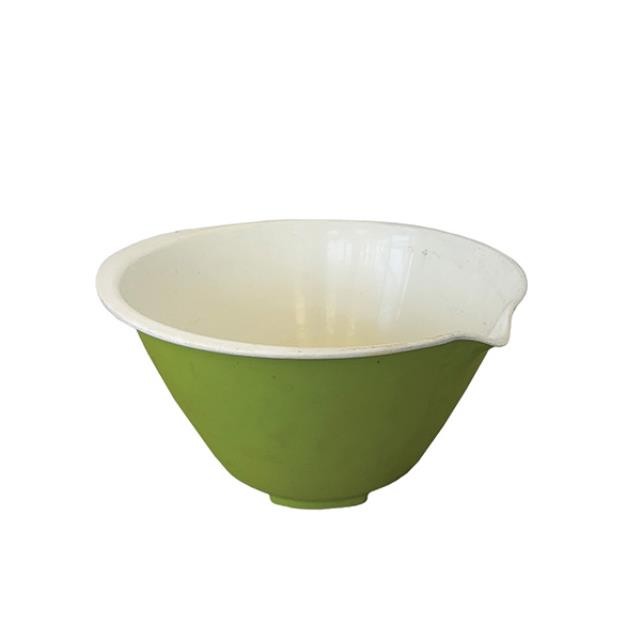 (25210218)MIXING BOWL-10.75"D Green w|White Interior-Nesting