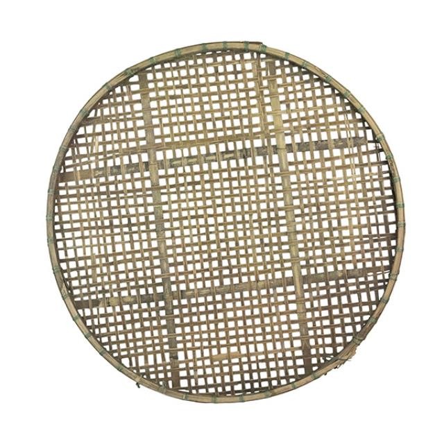 SIFTING TRAY-Vintage Round Woven Rattan