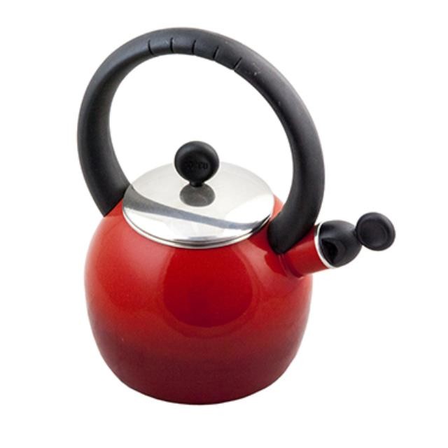 TEAKETTLE-RED ENAMEL HITECH