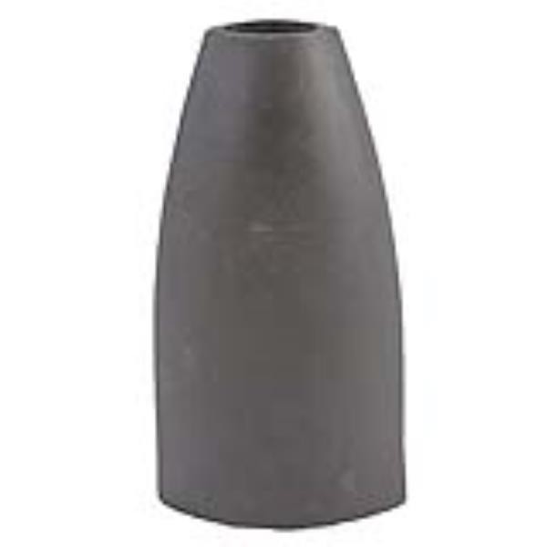 VASE-6"-ALUM-DRK-OVAL