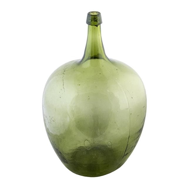 BOTTLE- XL-Translucent Olive Glass