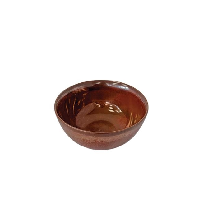 (25670026)BOWL-Rustic Red Round Stoneware Bowl