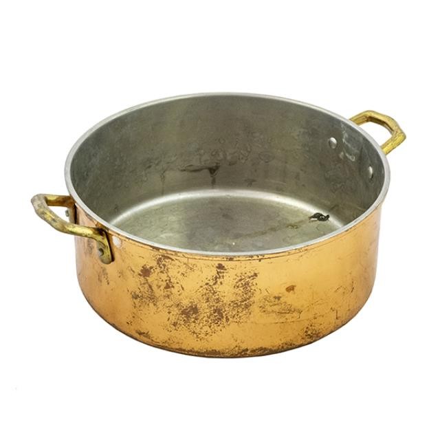 POT-Copper W/Brass Handles