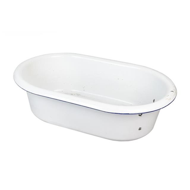 WASHTUB-Vintage White Enamel