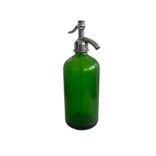 (28140001)Antique Green Seltzer Bottle