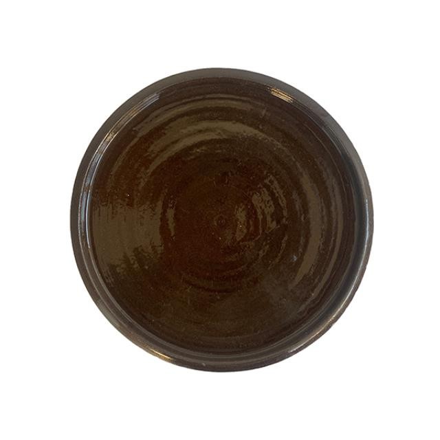 (03010026)DINNER PLATE-Brown Glazed Pottery