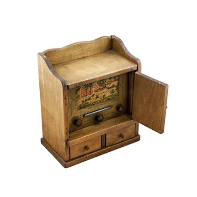 Wooden Spice Chest W/AM Radio