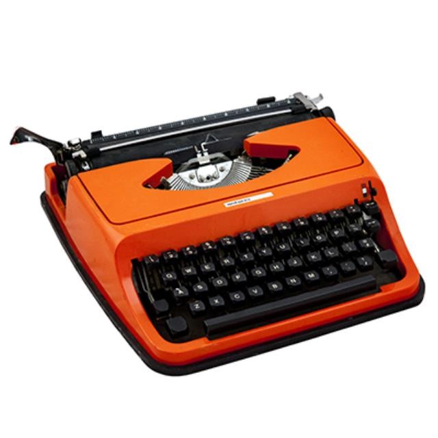 TYPEWRITER-ORANGE PORTABLE