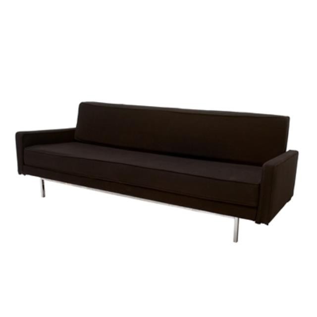 SOFA-Black Tweed W/Chrome Leg