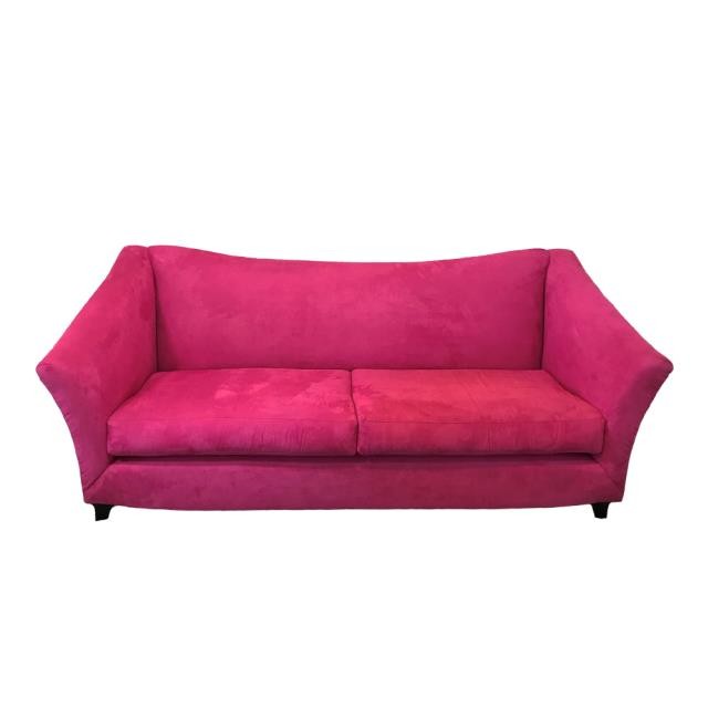 SOFA-Modern Pink Ultra Suede Sofa