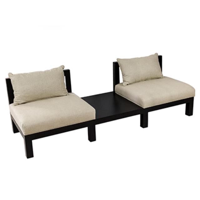 90"Sofa 2 Seats Blk Frame/Line