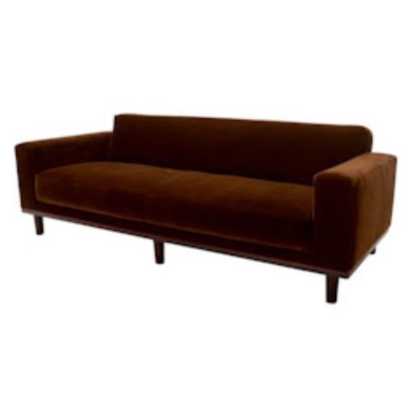 SOFA-BROWN MOHAIR