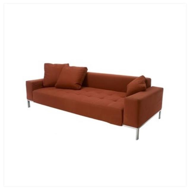 SOFA-RUST-QUILTED SEAT-ST