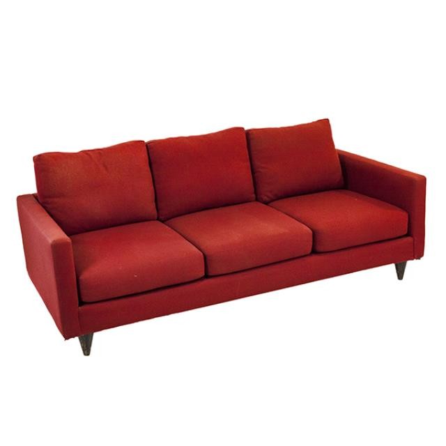 SOFA-84IN-RED BOUCLE