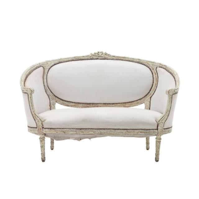 SETTEE-WHITE-ANTIQUE-FRENCH