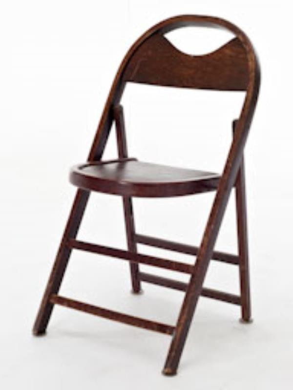 CHAIR-Wood folding vintage/cur