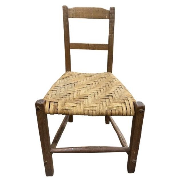CHAIR-SIDE-STRAW SEATS