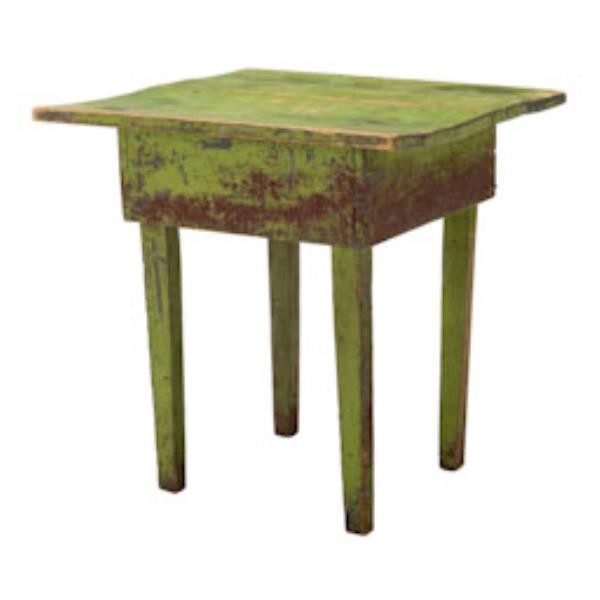 TABLE-GREEN WOOD 28SQ W/STRAIG