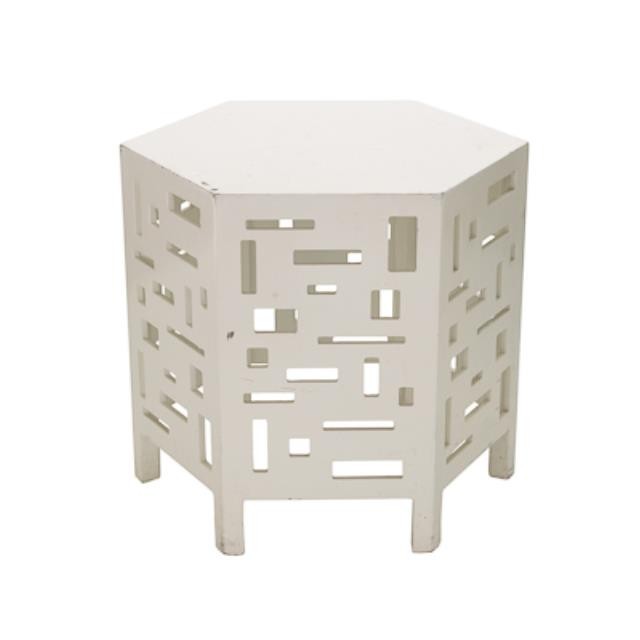 SIDE TABLE-HEXAGONAL-19"X18"