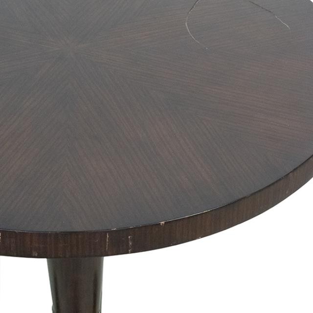 SIDE TABLE-Round W/Silver Tipped Base