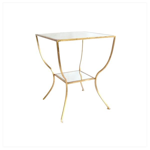 TABLE-SIDE-SQUARE-2 TIER-GOLD