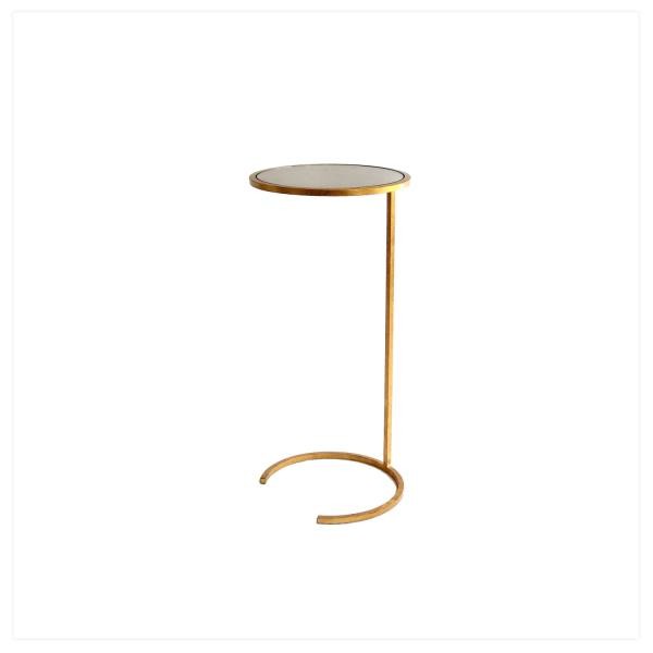 TABLE-SIDE-GOLD-SMALL ROUND TO