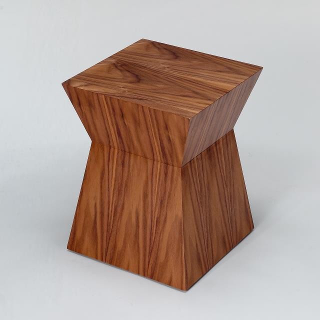 STOOL-WALNUT-ANGLED IN SIDES