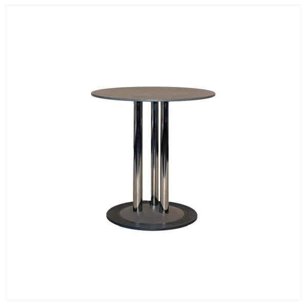 TABLE-SIDE-SILVER TOP-CHROME B