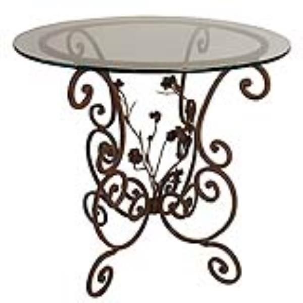 table ornate metal base flower