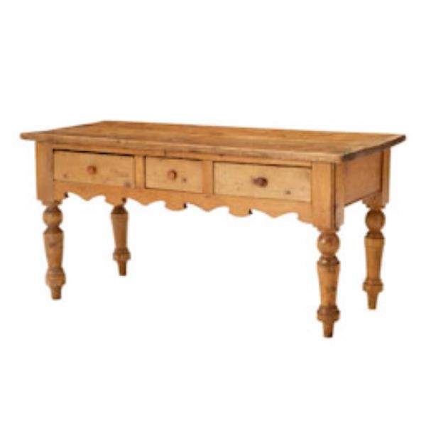 SIDEBOARD-Pine (3) Drawer (Shorter)