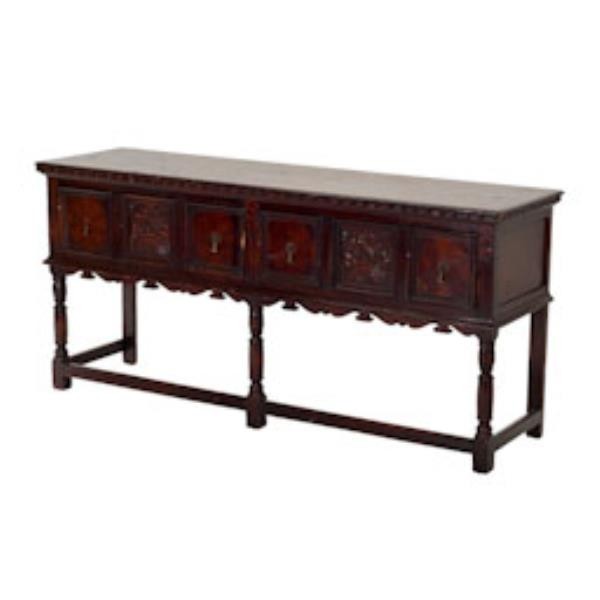 SIDEBOARD-2DRAWER W/CARVED PAN