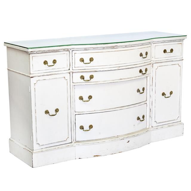 Credenza-White Distressed