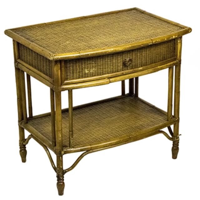 NIGHT STAND-BROWN WICKER