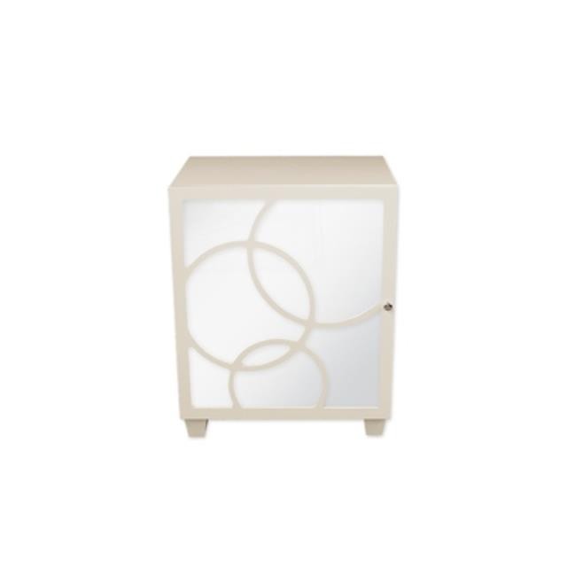 NIGHT TABLE-WHITE-1 DOOR-CIRCL