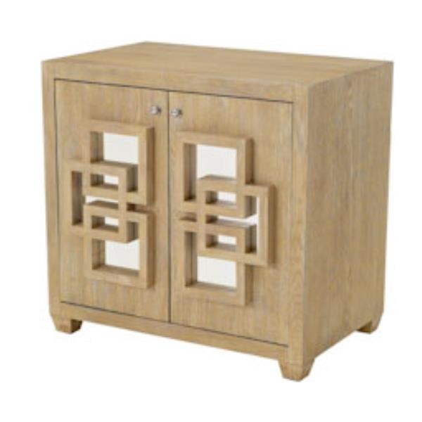 CABINET-2 DOOR-LIMED OAK-MIRRO