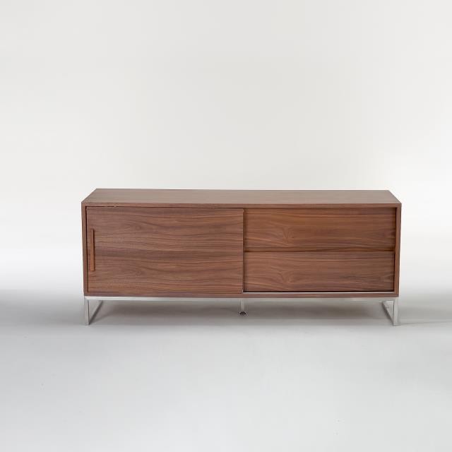 CREDENZA-WALNUT-2 DOORS-SLV FE