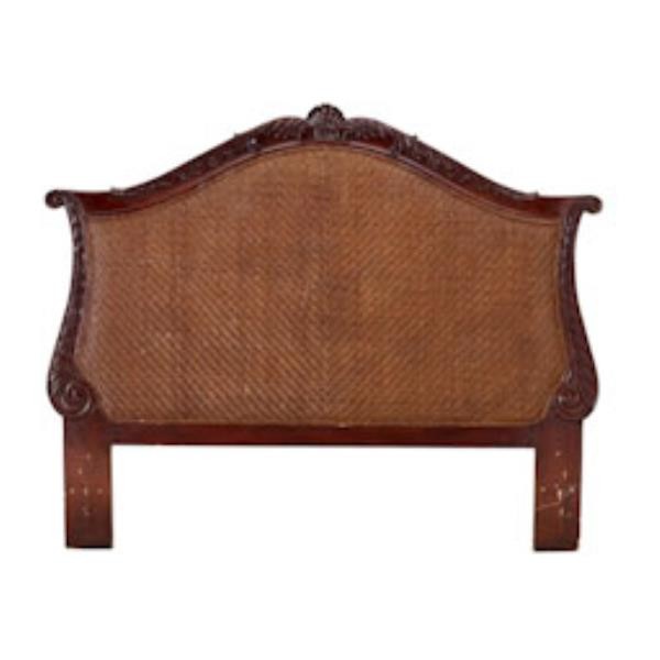 HEADBOARD-QN-RATTAN-CARVED TOP