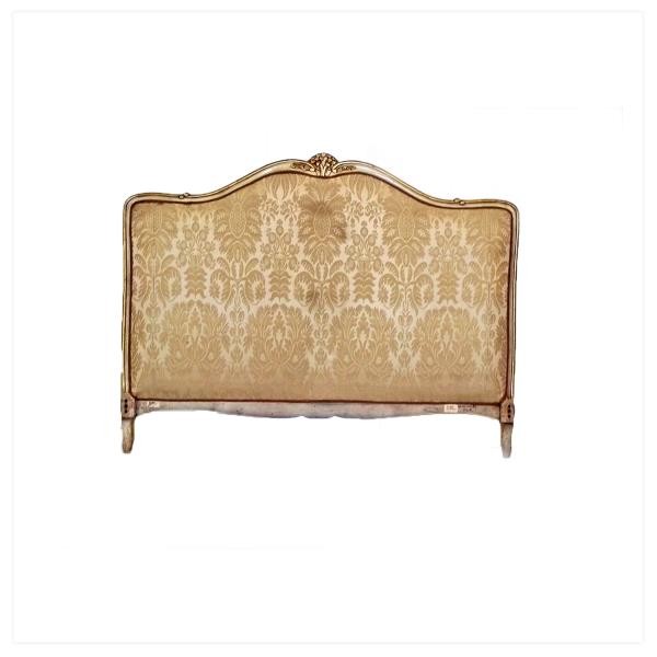 H/FBOARD-Q-IVORY DAMASK W/GOLD