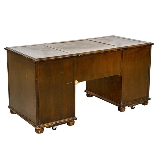 DESK-29X60-BROWN LEATHER TOP