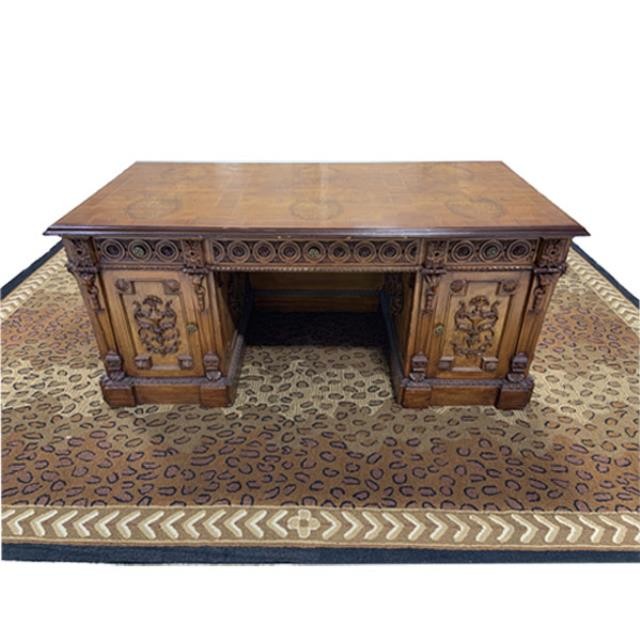 DESK-Presidential With Ornate Carving