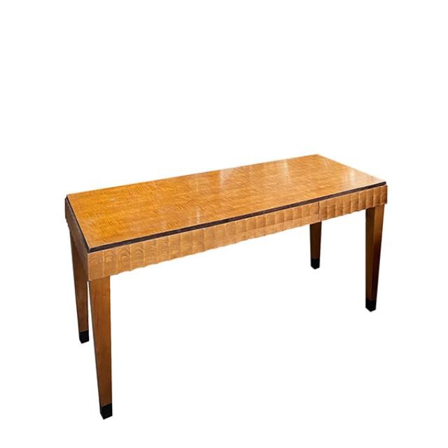 DESK-MAPLE W/BLK RIBBON SIDES