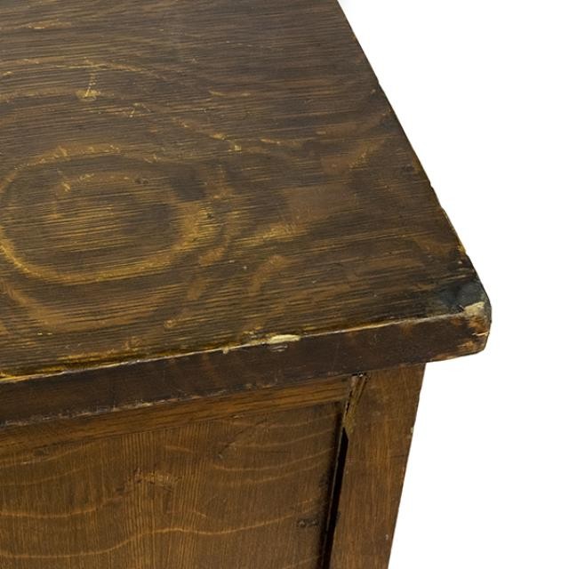 DESK-OAK-DBL PED-6DRAWER