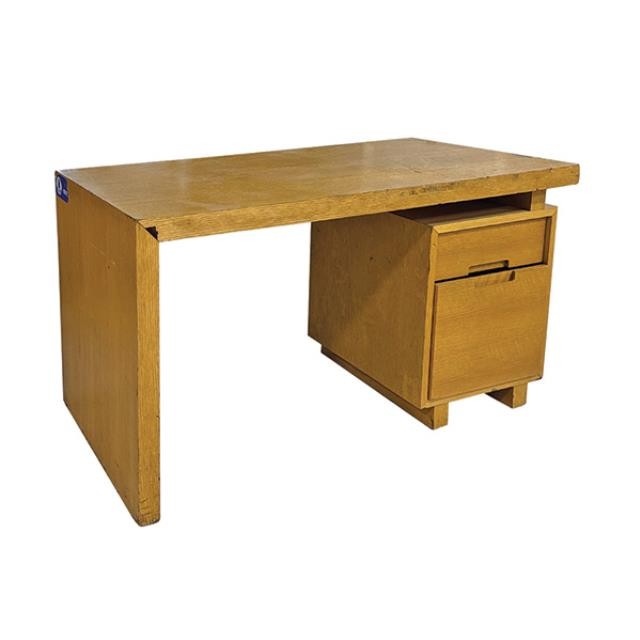 DESK-25X54-OAK-SINGLE PED-2DRA