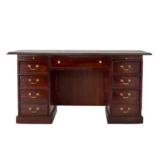 DESK-DBL PED-MAH-9 DRW-MODESTY