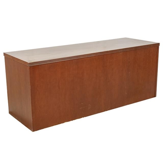 CREDENZA-Cherry W/5 Drawers-Chrome Hardware