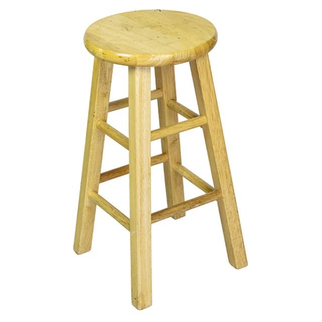 STOOL-24"-NATURAL-ROUND SEAT