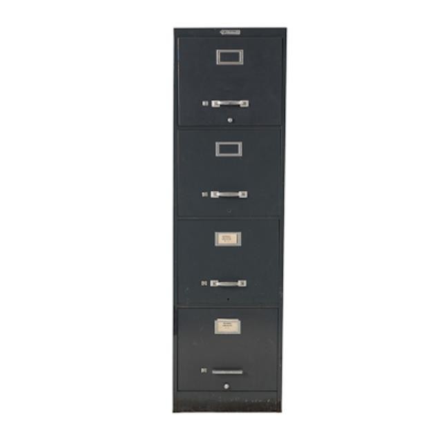 FILE CABINET-SETOF2-GRAY METAL