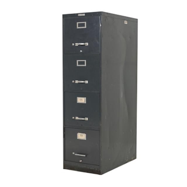 FILE CABINET-SETOF2-GRAY METAL