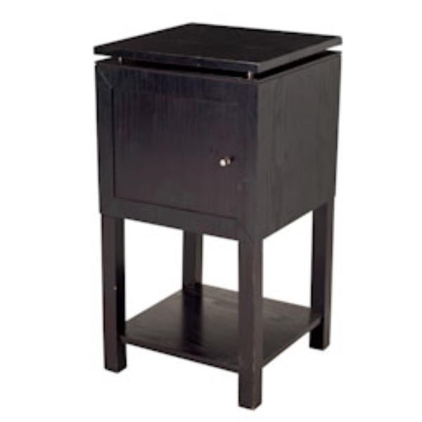 TABLE-END-PR-BLK CHERRY-1DOOR