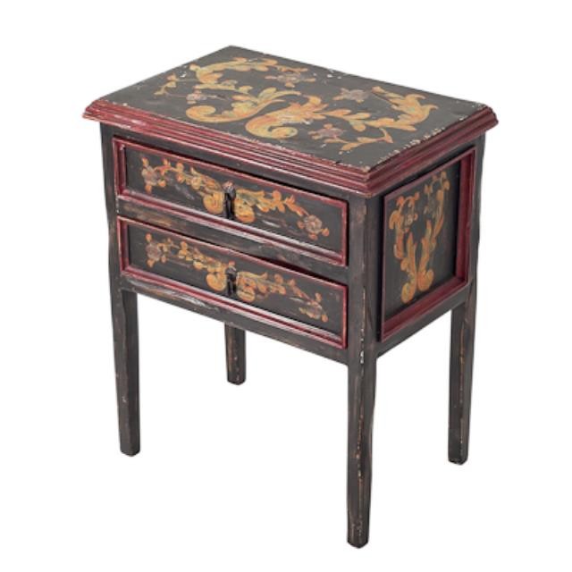 End Table-BLK W/PAINTED